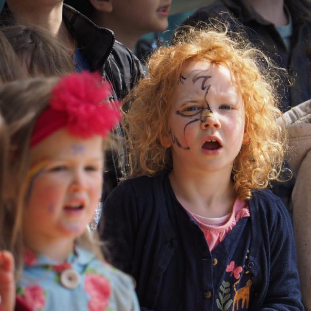 A child with painted face